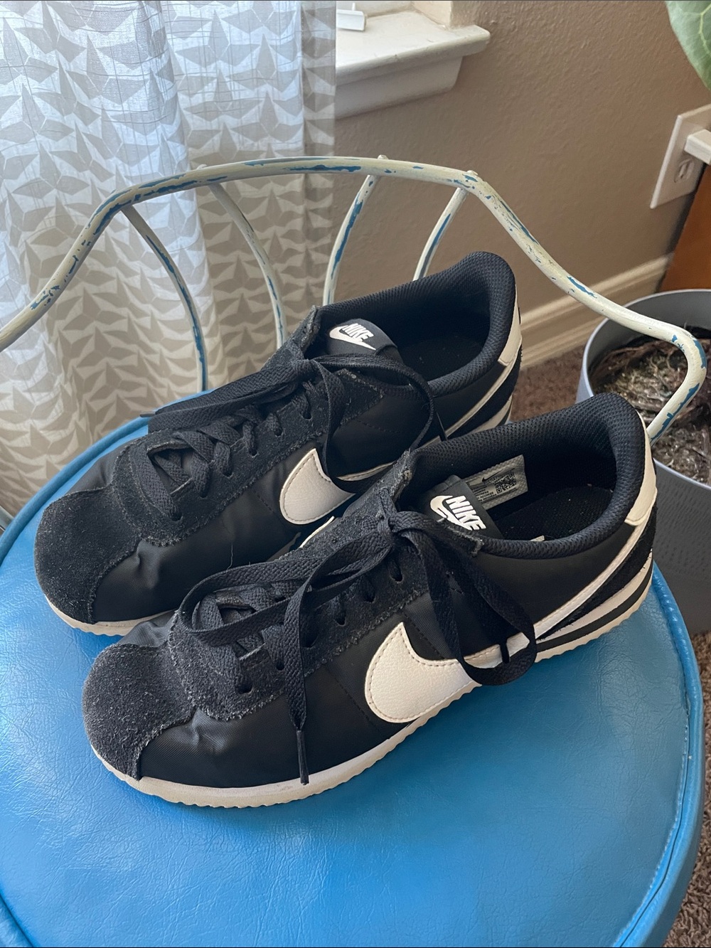 Nike Women's Black and White Classic Low-Top Sneakers